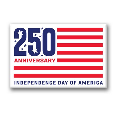 Rectangle Button with Safety Pin Back (2" x 3")