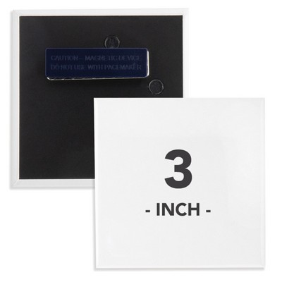 3" Square Wearable Clothing Magnet Buttons