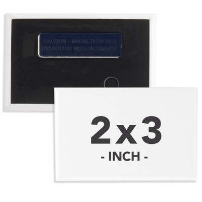 2 X 3" Rectangle Wearable Clothing Magnet Buttons