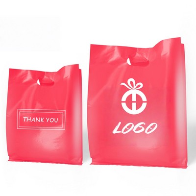 Die Cut Handle Plastic Merchandise Boutique Bag Apparel gift